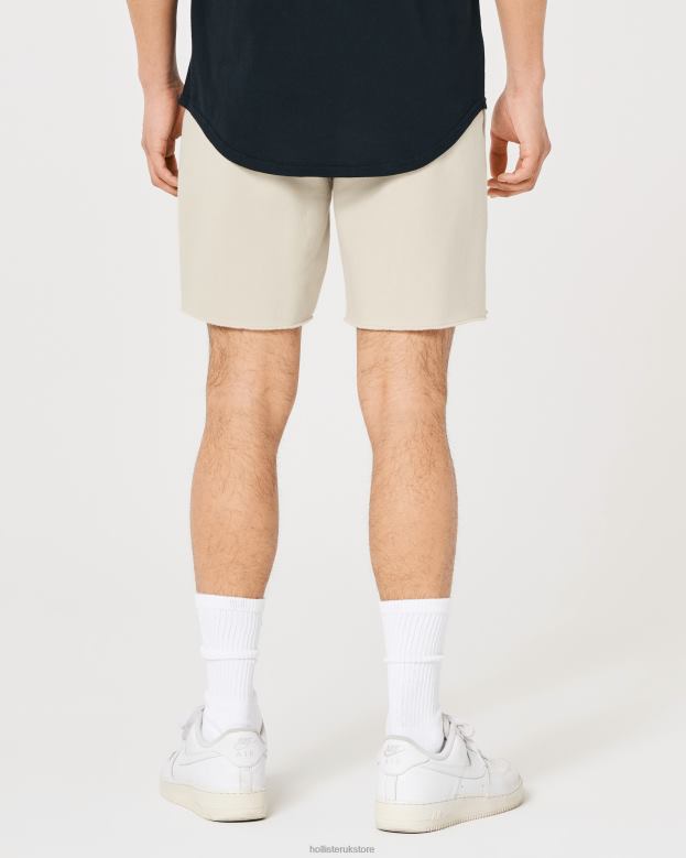 Bottoms Hollister Men Fleece Varsity Graphic Shorts 7\\ 488201368 Tan